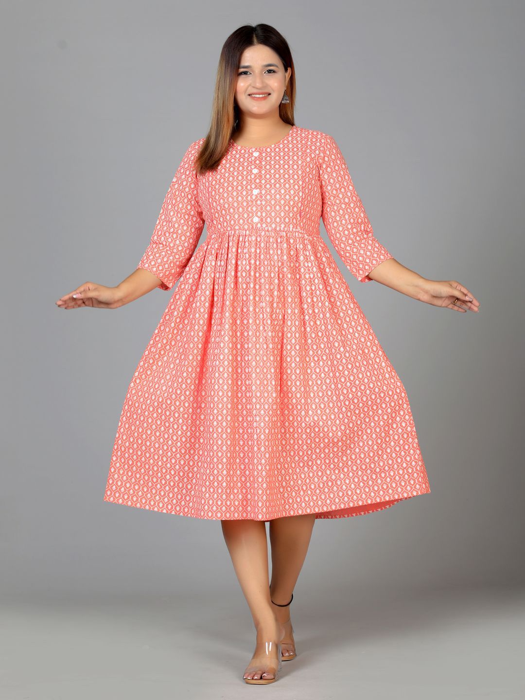 TUNIYA Women Printed Gotta Patti Kurta-picture-17