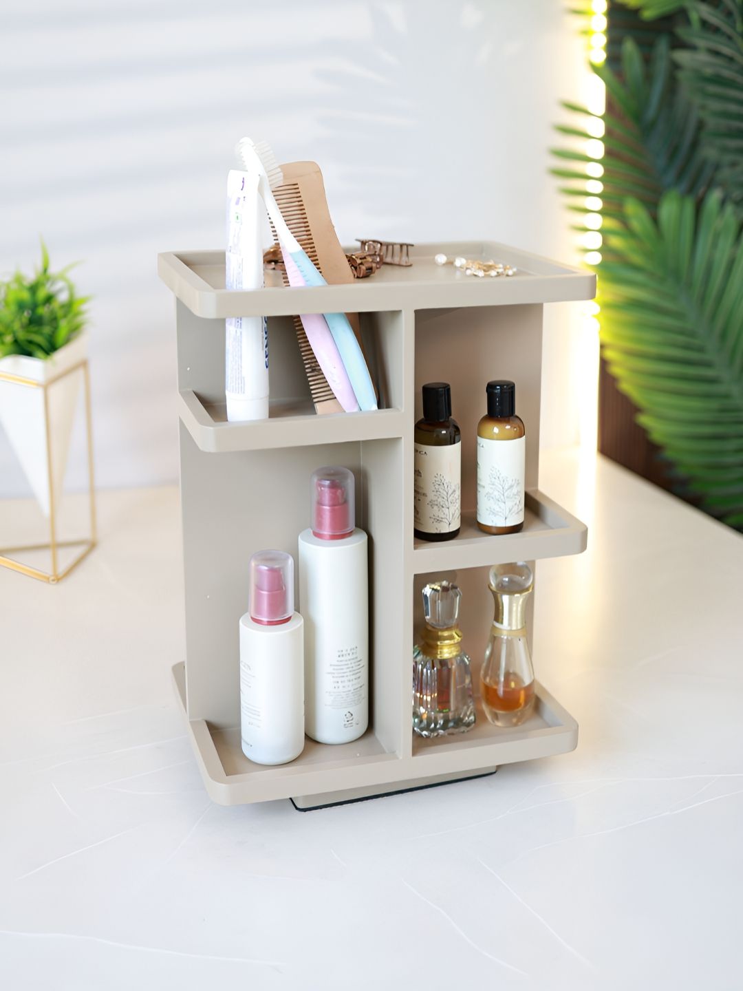 Cinch Home Beige Set of 1 Reusable Makeup Organiser Organisers-picture-30