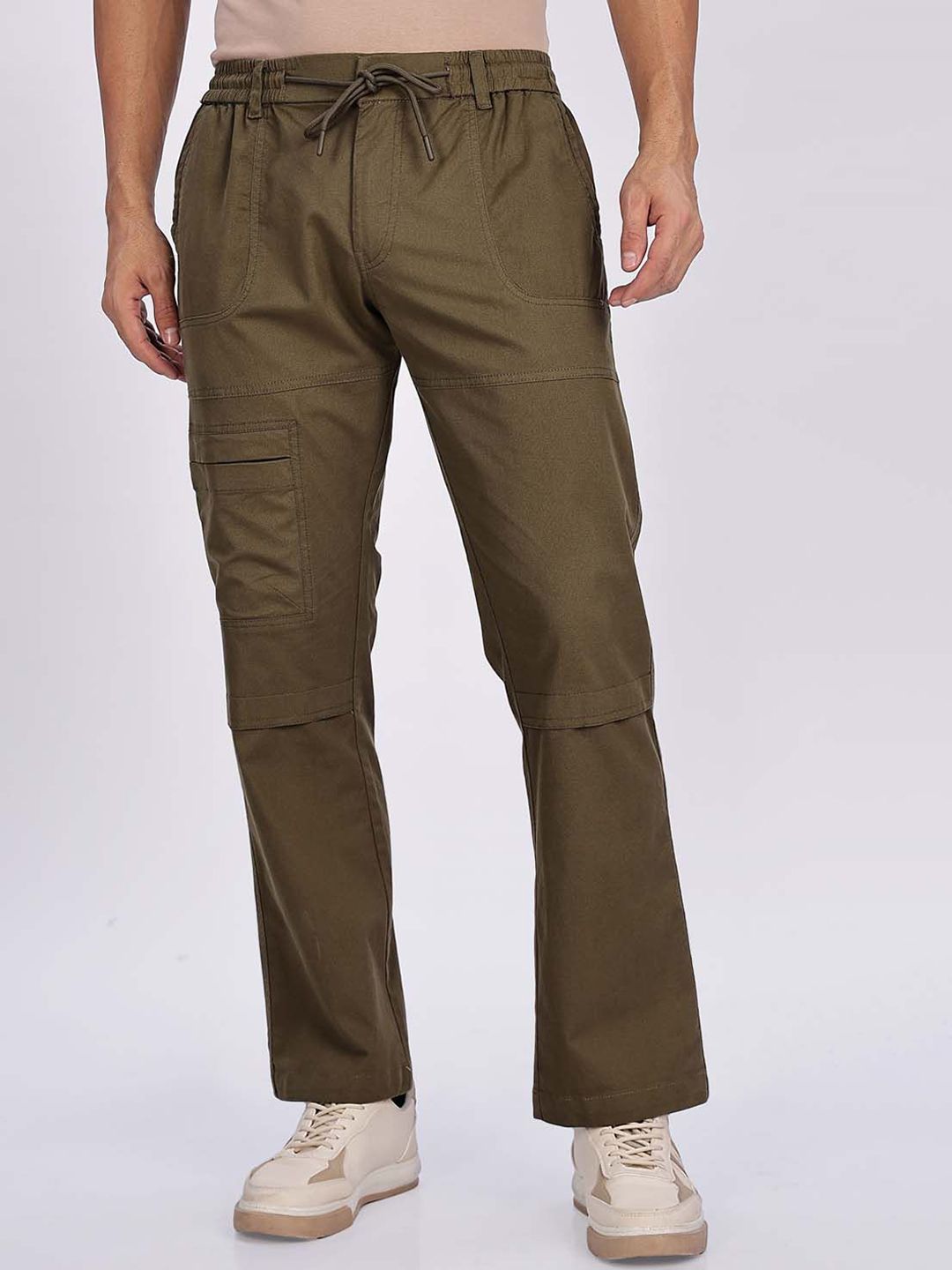 Mast & Harbour Men Loose Fit Mid-Rise Cargos-picture-13