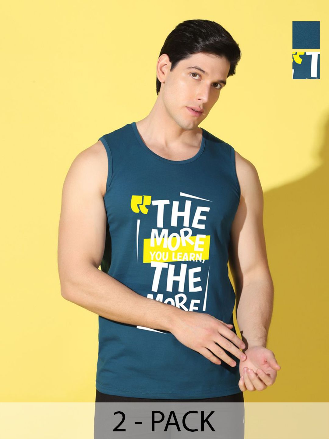 WOOSTRO Men Pack of 2 Typography Slim Fit T-shirt-picture-18