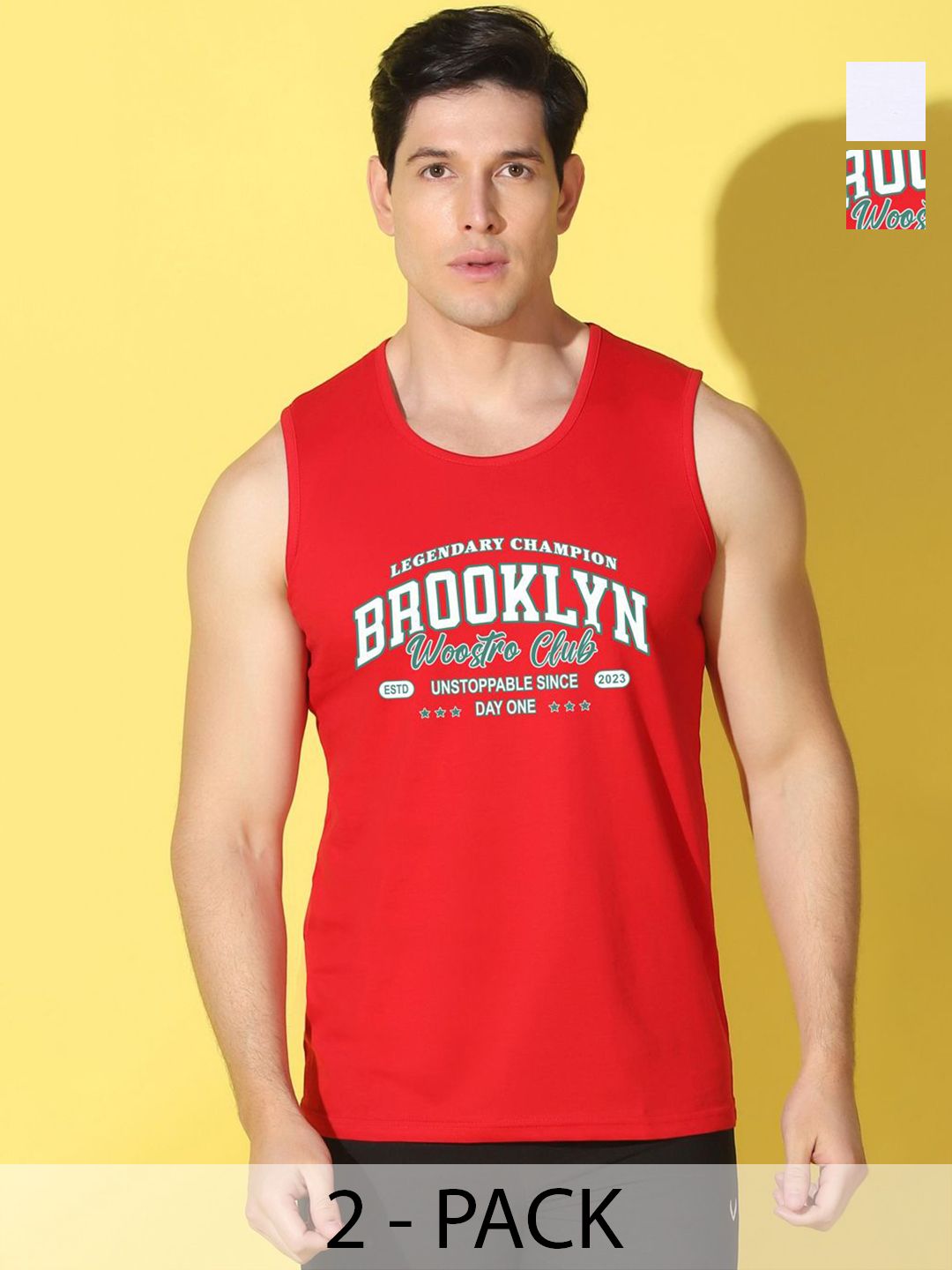 WOOSTRO Men Pack Of 2 Typography Slim Fit T-shirt-picture-16