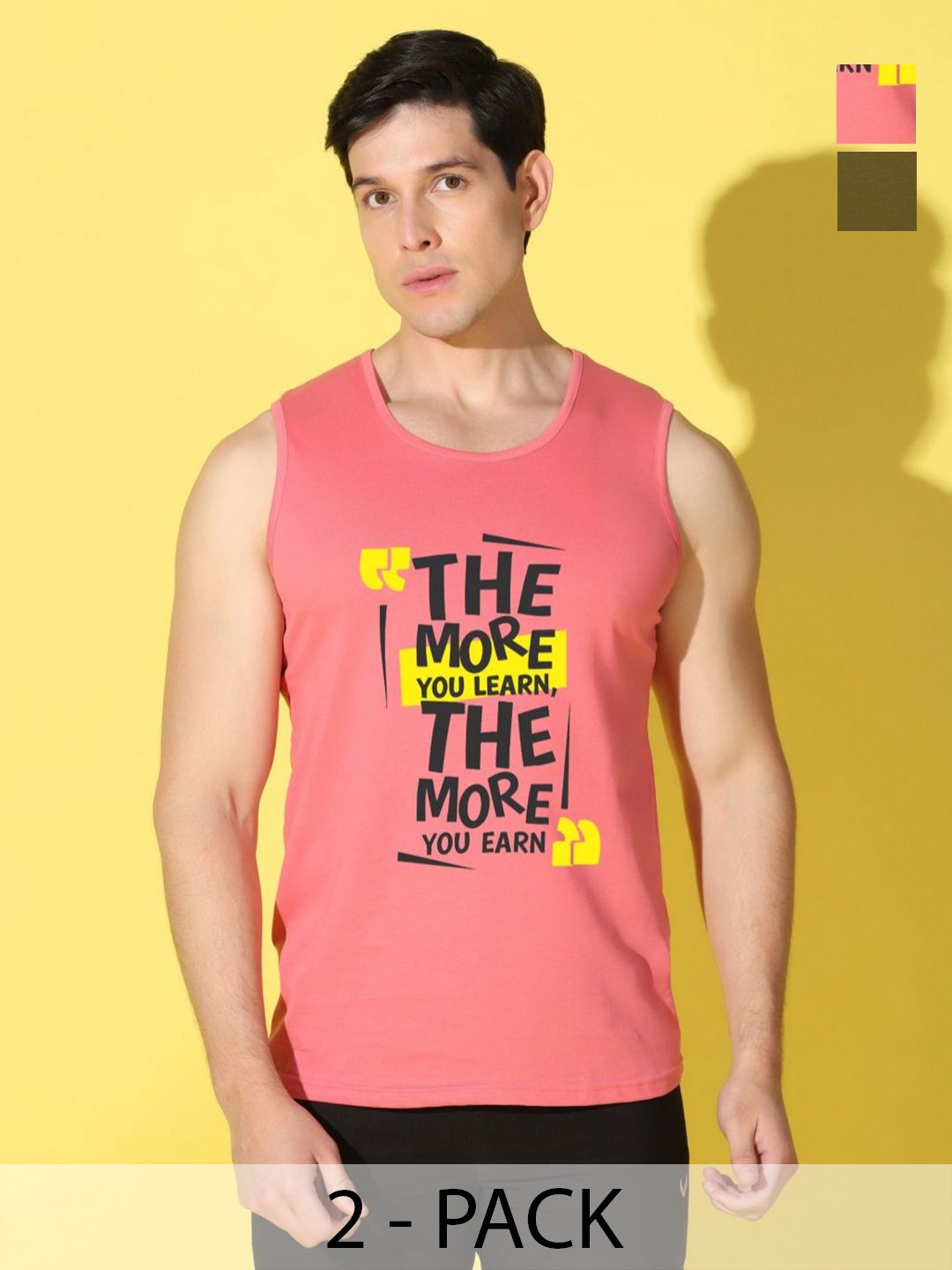 WOOSTRO Men Pack of 2 Typography Printed Slim Fit T-shirt-picture-28