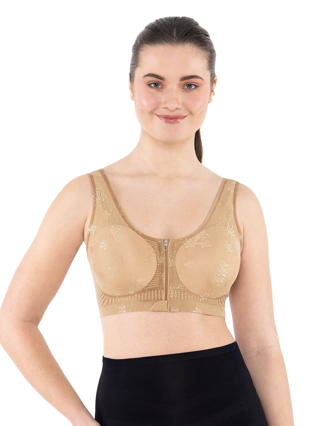 Dermawear Women Breezeology Front Open Premium Non Wired Soft Padded Bra-picture-11