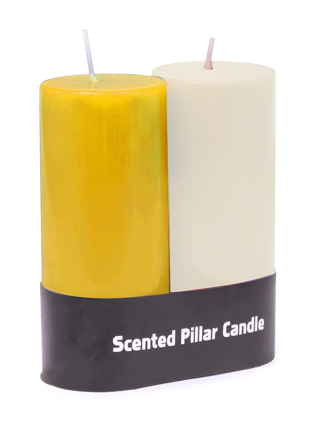 PEEPALCOMM Yellow & White 2 Pieces Pillar Candle-picture-14
