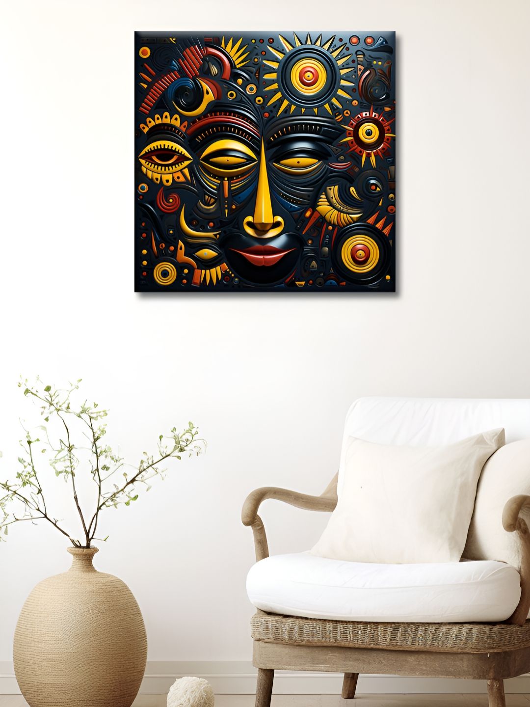 OLIVE TREE Black & Yellow 1 Piece Canvas Religious Wall Paintings-picture-37