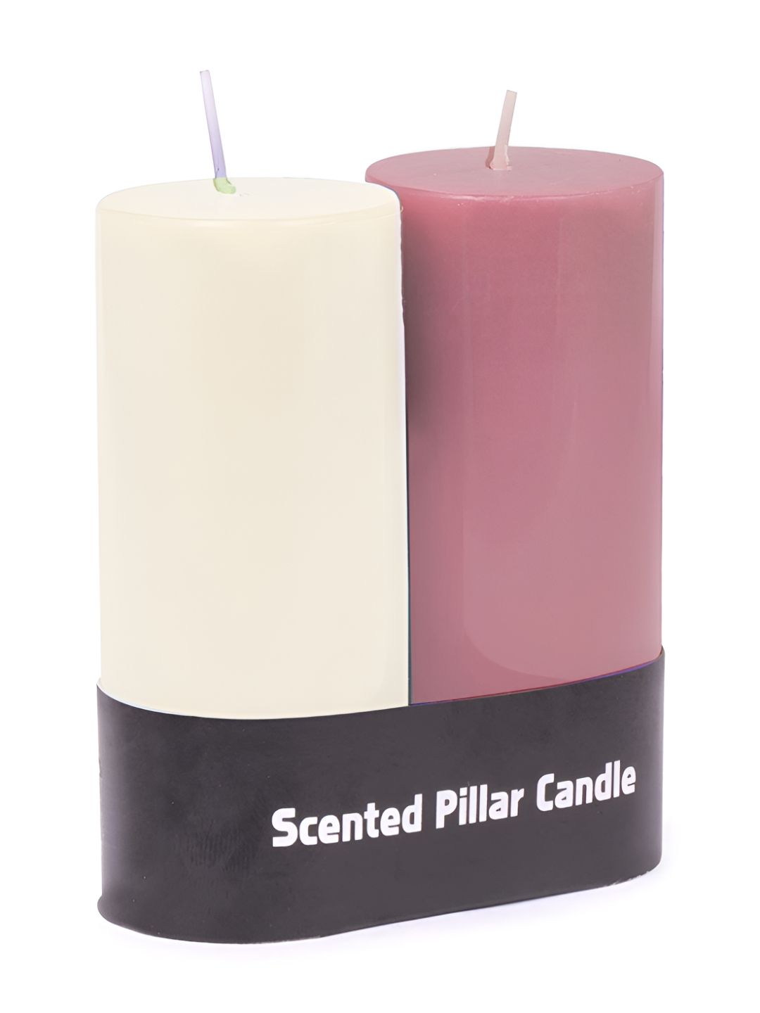 PEEPALCOMM White & Pink 2 pieces Pillar Candle-picture-25