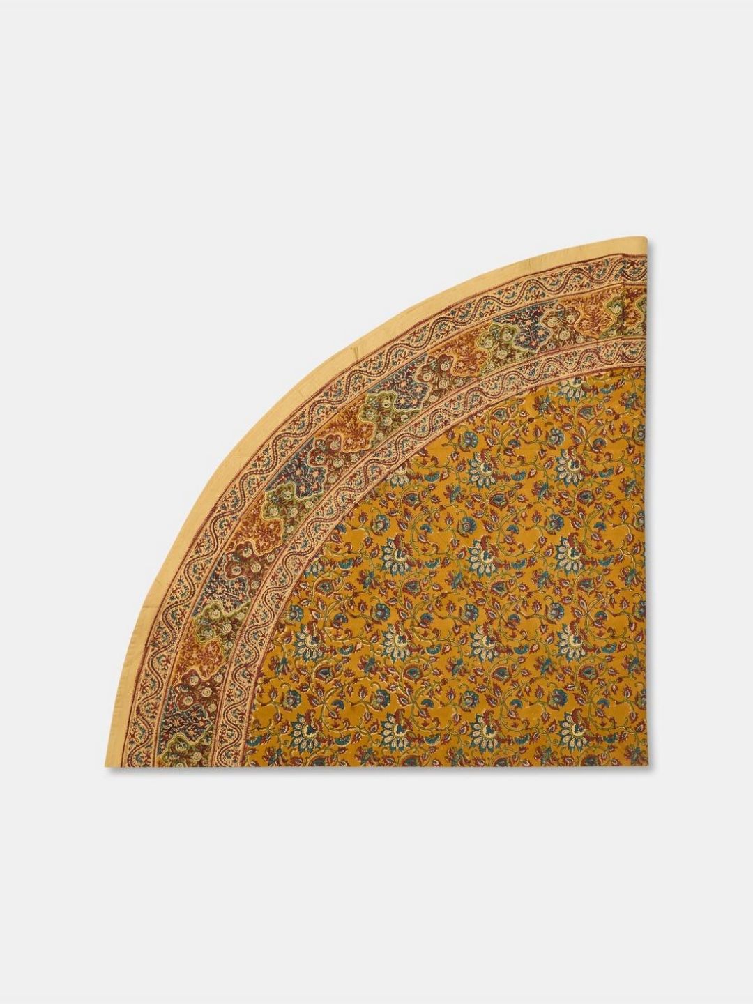 Fabindia Yellow Floral Printed Cotton Round 6-Seater Table Cover-picture-10