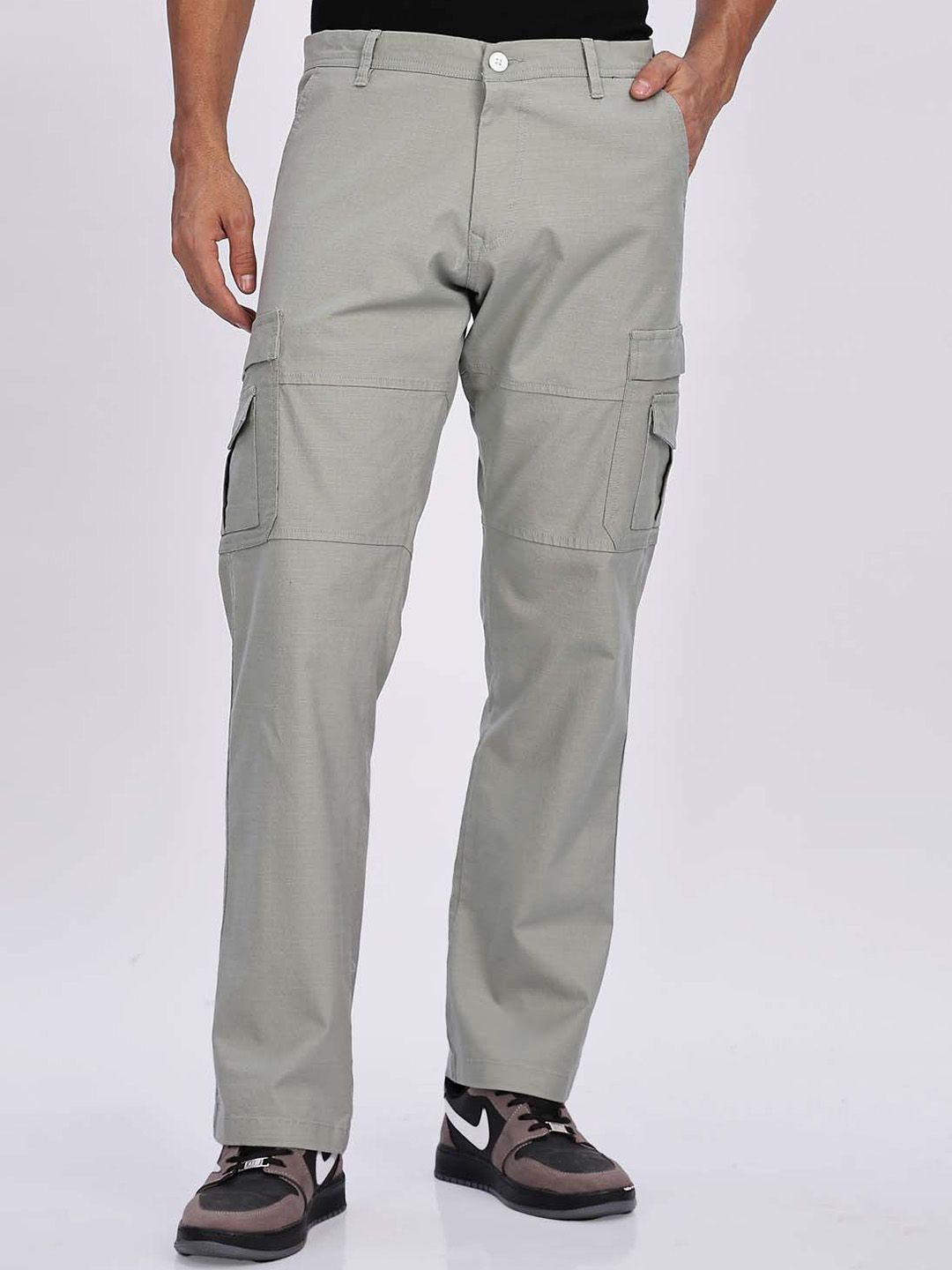Mast & Harbour Men Loose Fit Cargos Trousers-picture-35