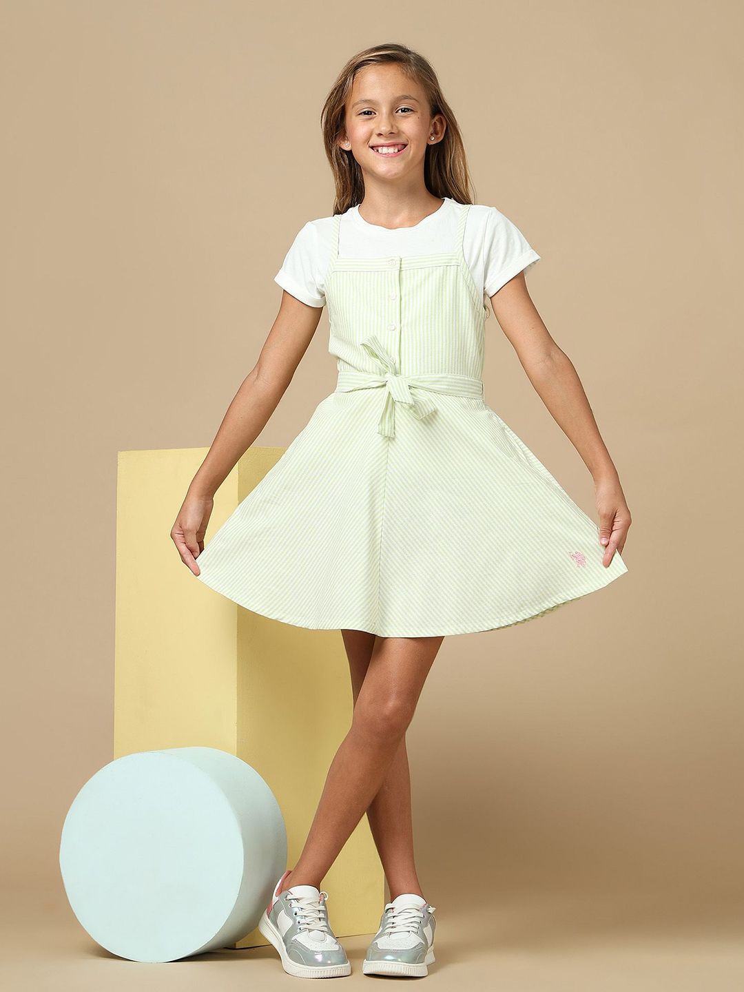 U.S. Polo Assn. Kids Striped A-Line Mini Dress-picture-5