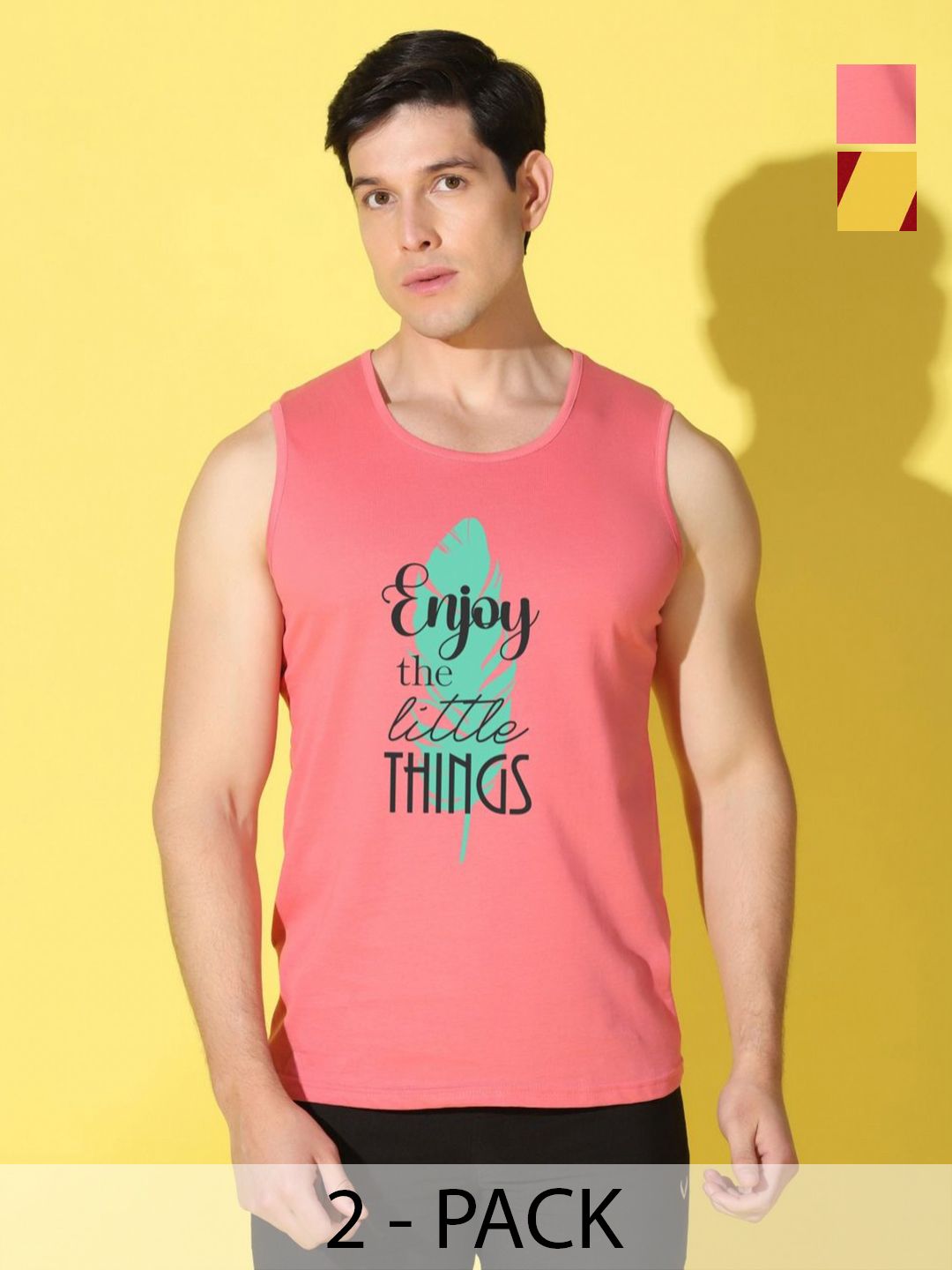 WOOSTRO Men Pack Of 2 Typography Printed Slim Fit T-shirt-picture-10