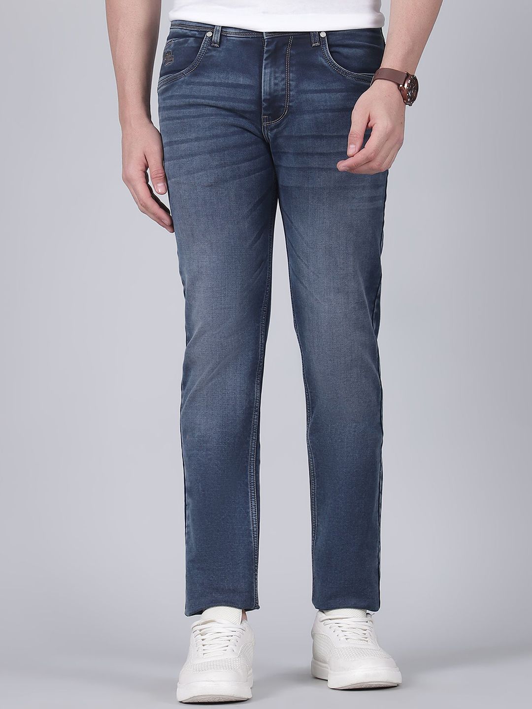 Cantabil Men Original Regular Fit Mid-Rise Light Fade Jeans-picture-13