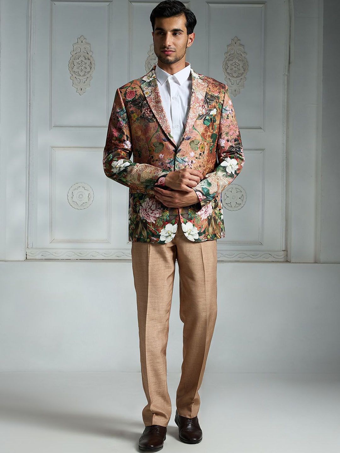 Rivaar By Rocky Star Men Printed Single Breasted Blazer-image-9