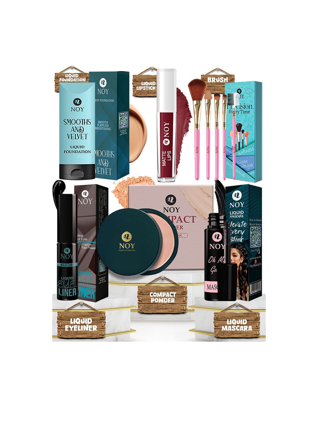 NOY Set Of 10 Long Lasting Waterproof Makeup Combo-picture-31