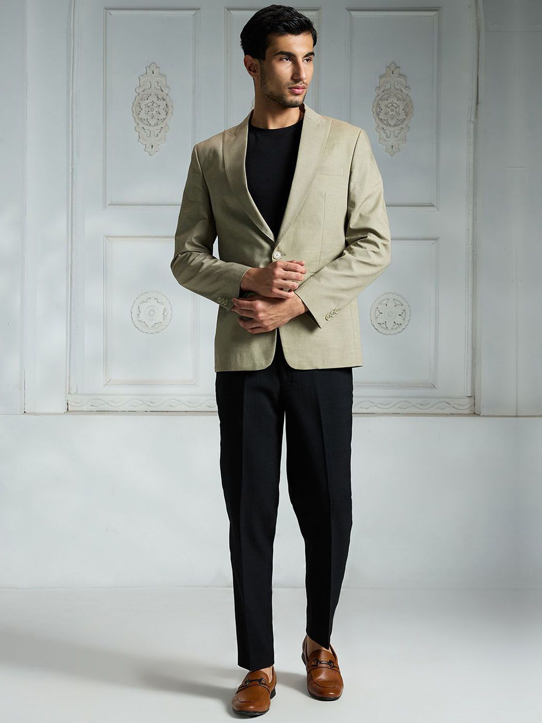 Rivaar By Rocky Star Men Notched Lapel Single Breasted Blazer-picture-52