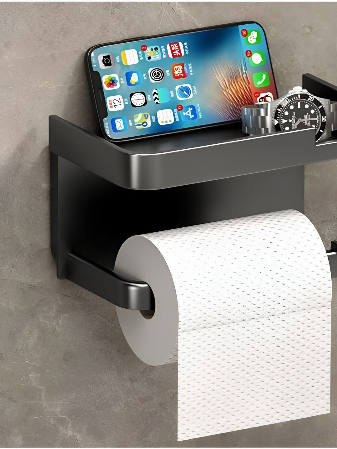 upkaranwale Black Solid Metal Bathroom Caddy-picture-17