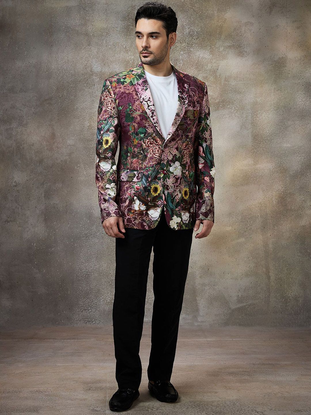Rivaar By Rocky Star Men Printed Single Breasted Blazer-picture-13