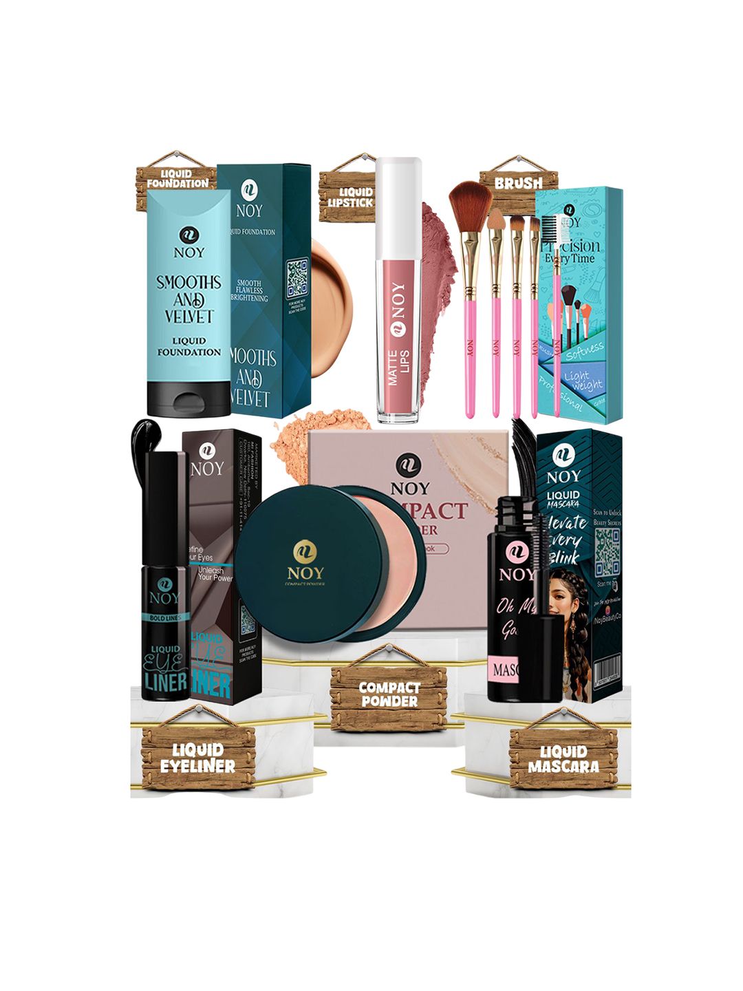 NOY Set Of 10 Long Lasting Waterproof Makeup Combo-picture-23