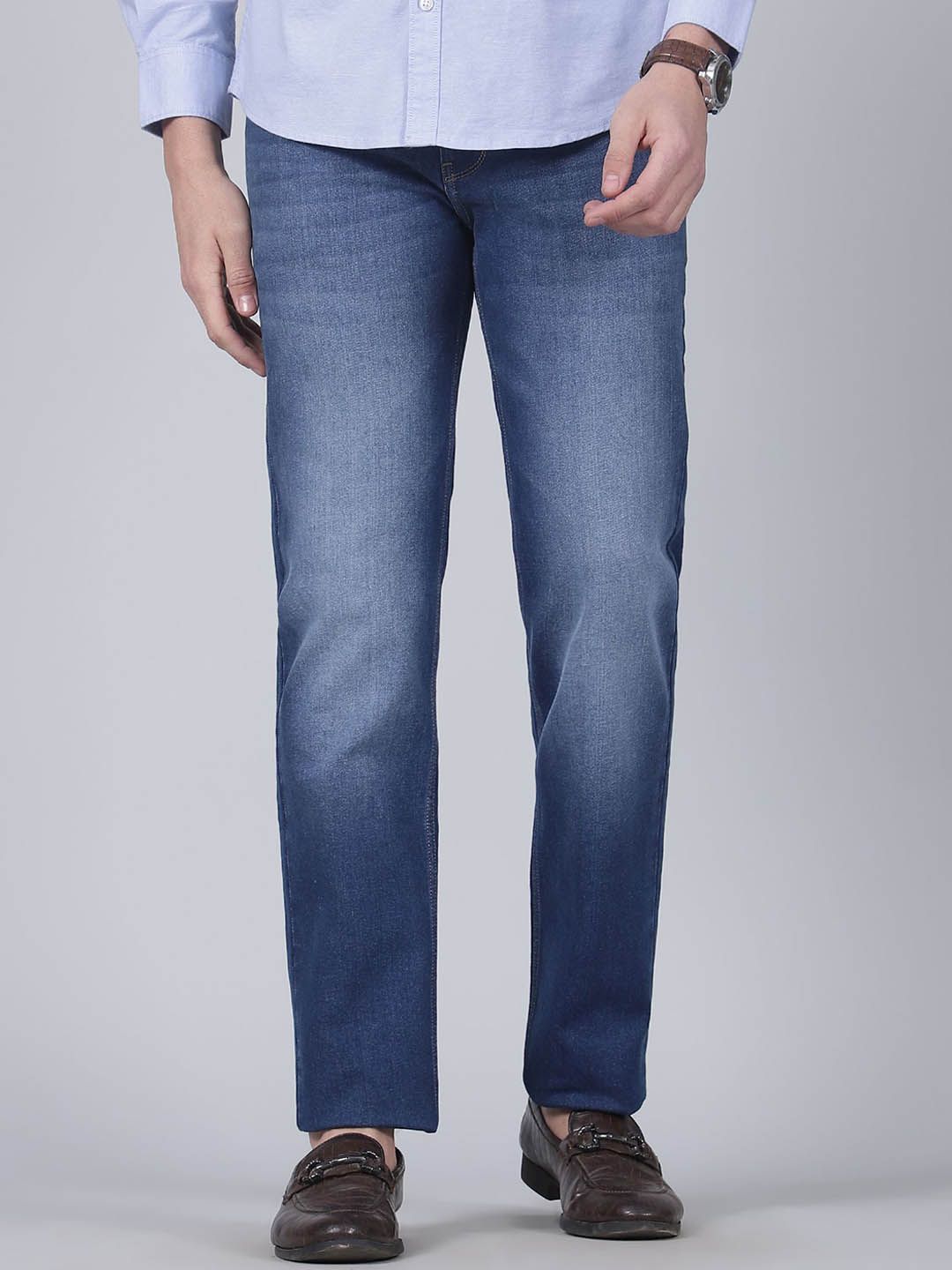 Cantabil Men Original Regular Fit Mid-Rise Heavy Fade Jeans-picture-16