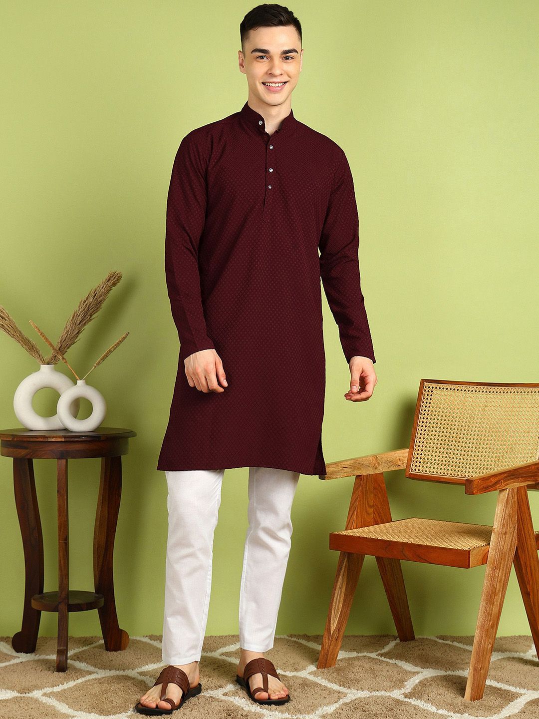 FUBAR Men Thread Work Kurta-picture-31