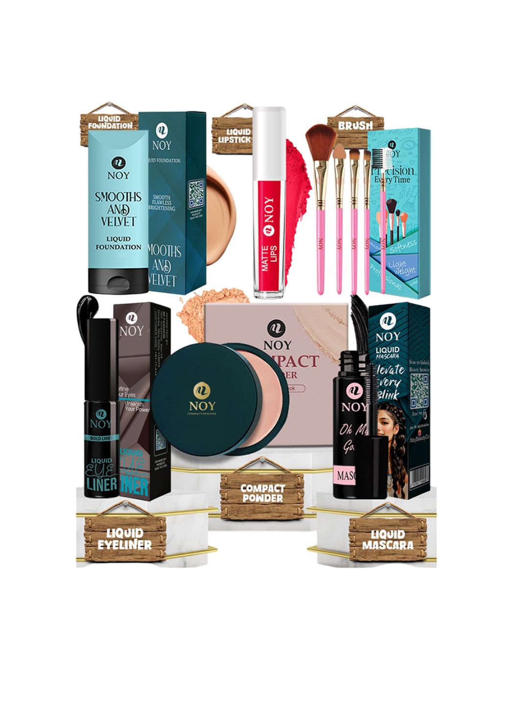 NOY Set Of 10 Long Lasting Waterproof Makeup Combo-picture-33