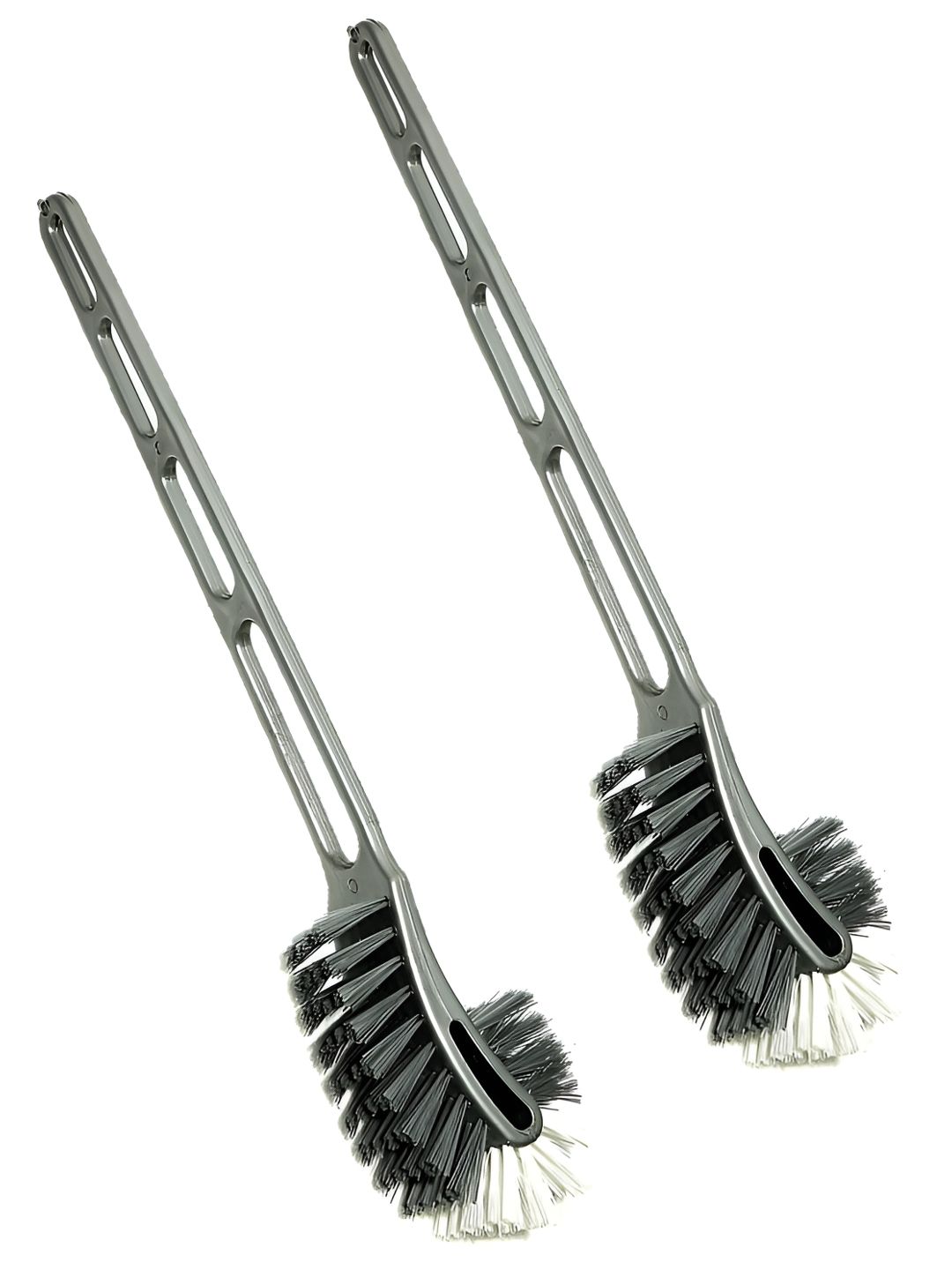 ARPANA BRIGHT Grey & White 2 Pieces Double Side Brush Bathroom Accessories-image-1