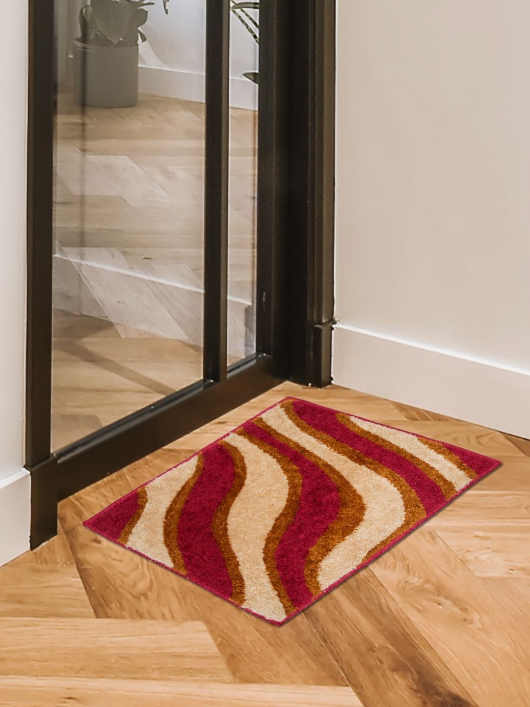 RANGOLI Red & Beige Printed Anti-Skid Doormat-image-15