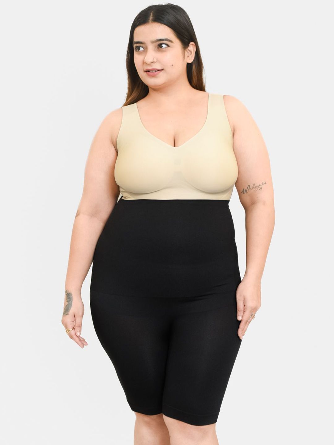 Shapercult Women Black High Waist Tummy & Thigh Shaper Shorts-picture-23
