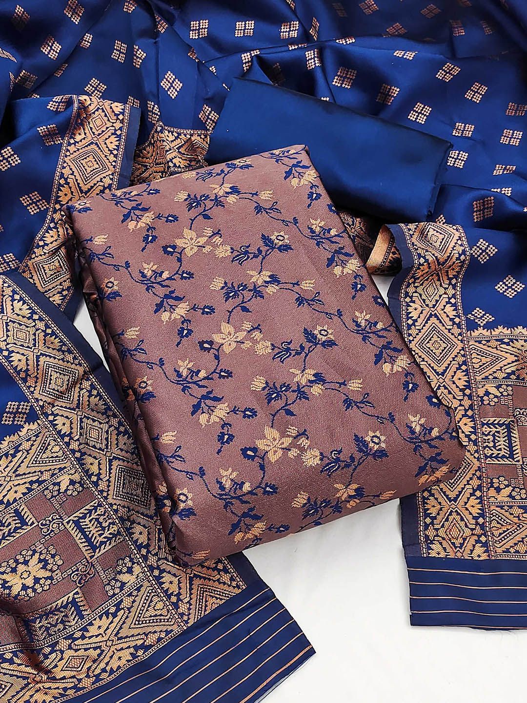 HERE&NOW Embellished Unstitched Dress Material