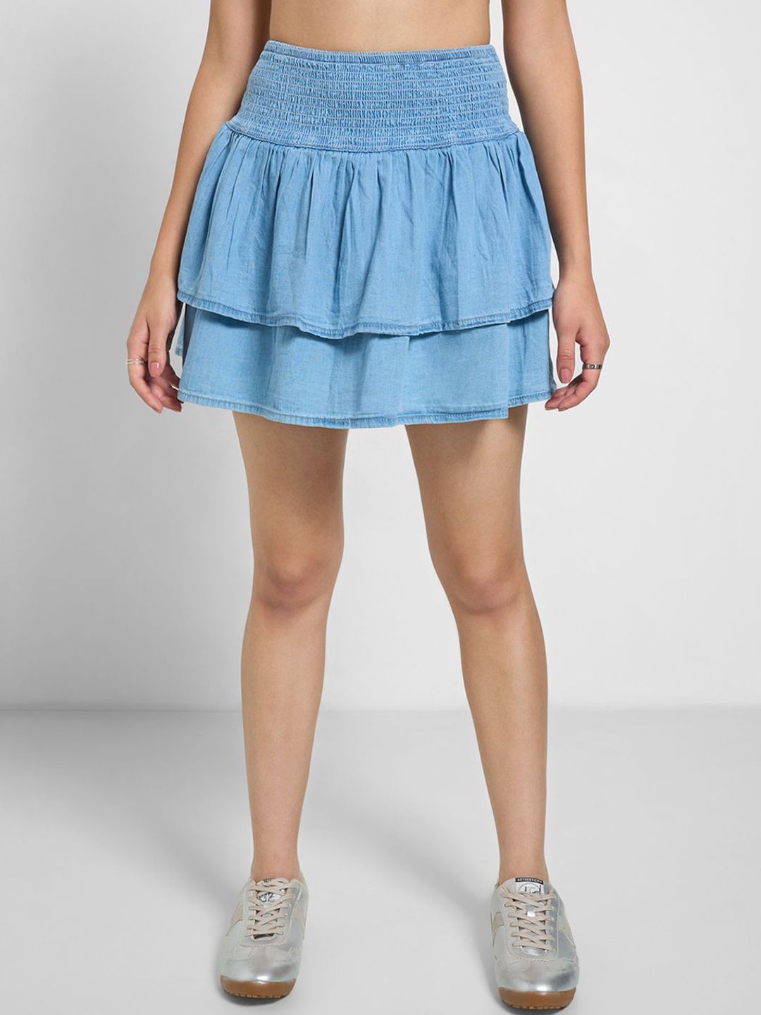 SF JEANS by Pantaloons Pure Cotton Flared MiniSkirt-picture-12