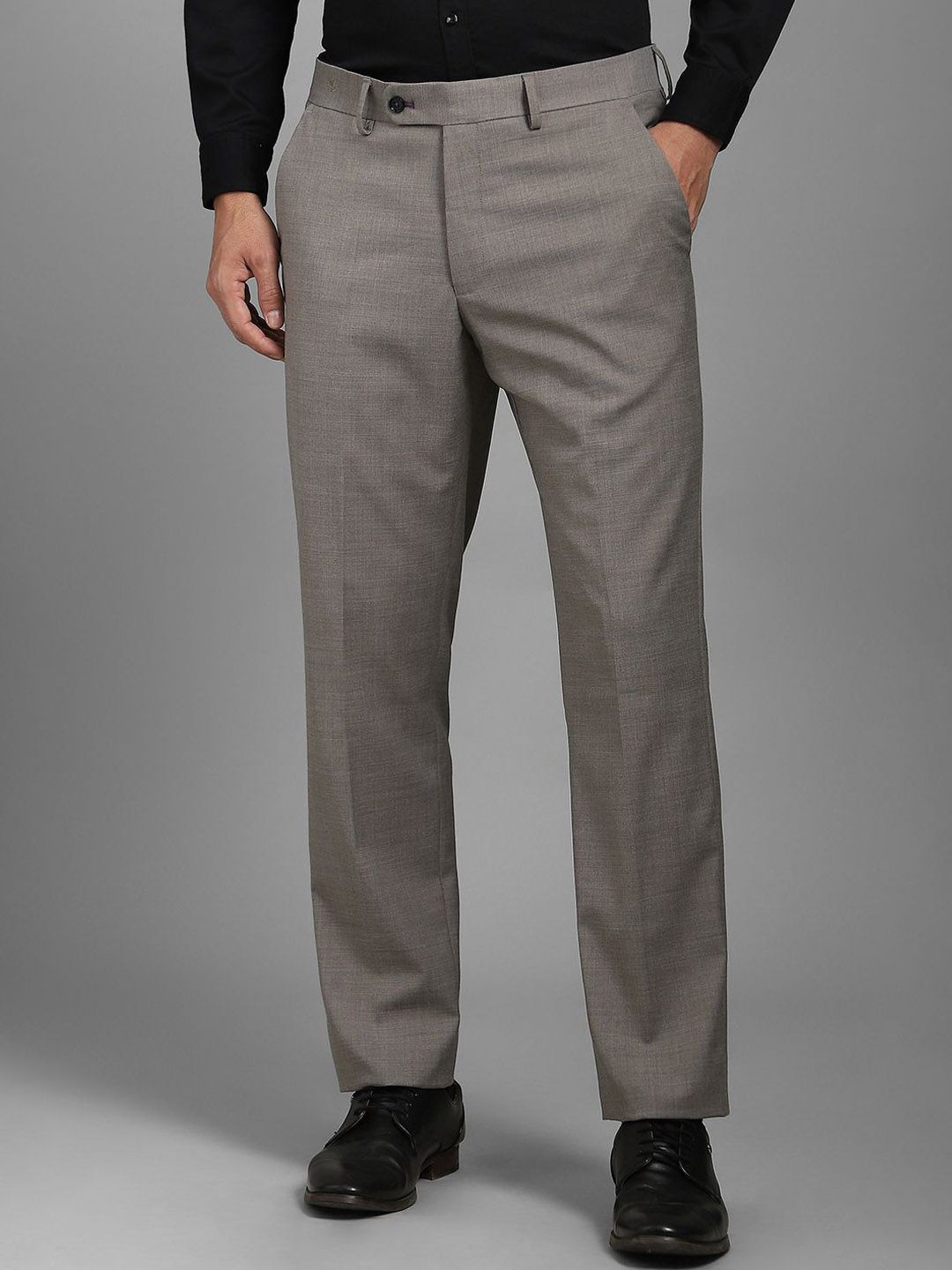 Luxure by Louis Philippe Men Textured Slim Fit Trousers-picture-28