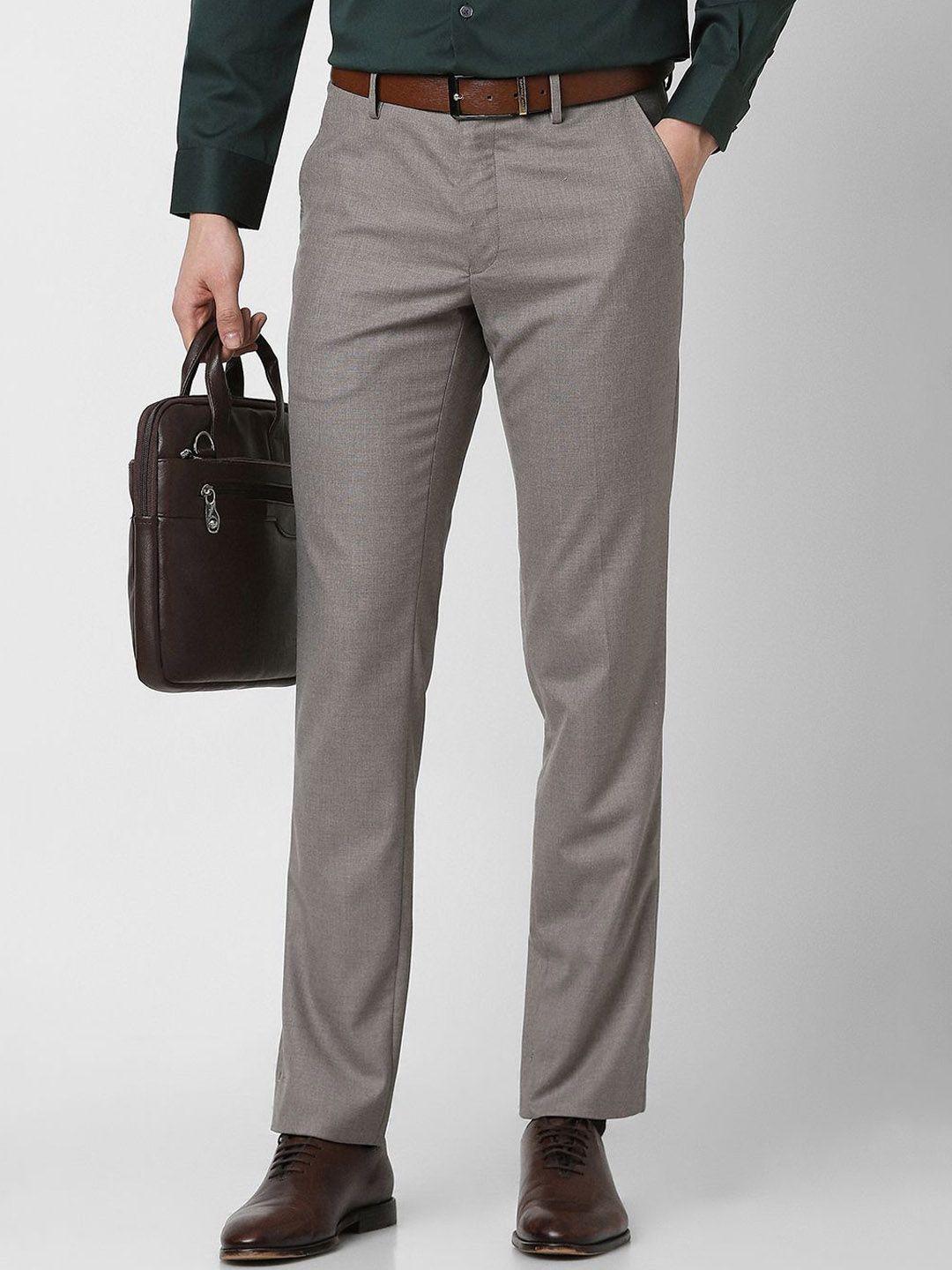Peter England Men Slim Fit Trousers-picture-27