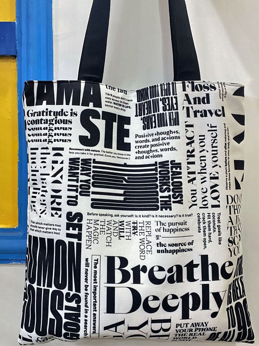 TSANTA Printed Shopper Tote Bag with Cut Work-picture-48