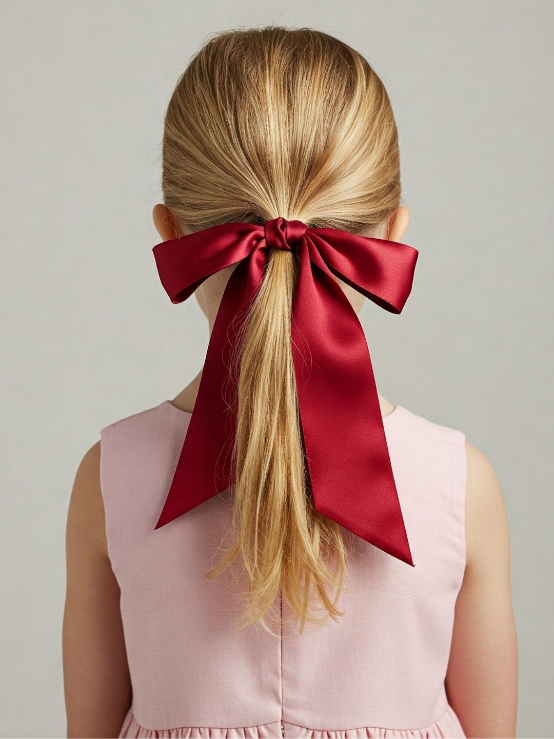 Mueras Girls Satin Silk Scrunchie with Bow Knot-image-39