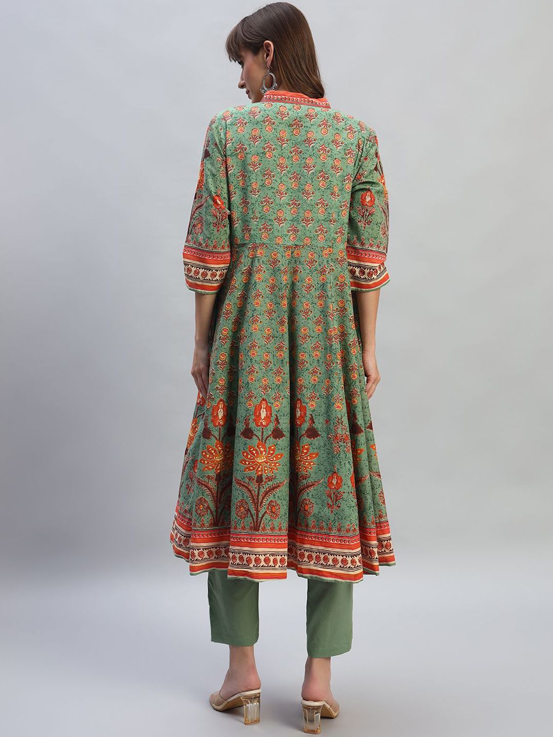 Floral Printed Regular Pure Cotton Kurta with Palazzos