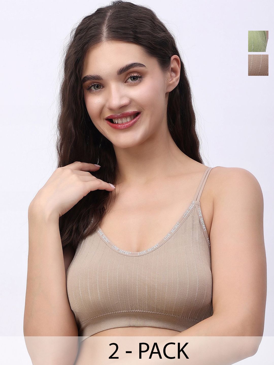 Stem Rope Pack Of 2 Full Coverage Lightly Padded Seamless Cotton Bra