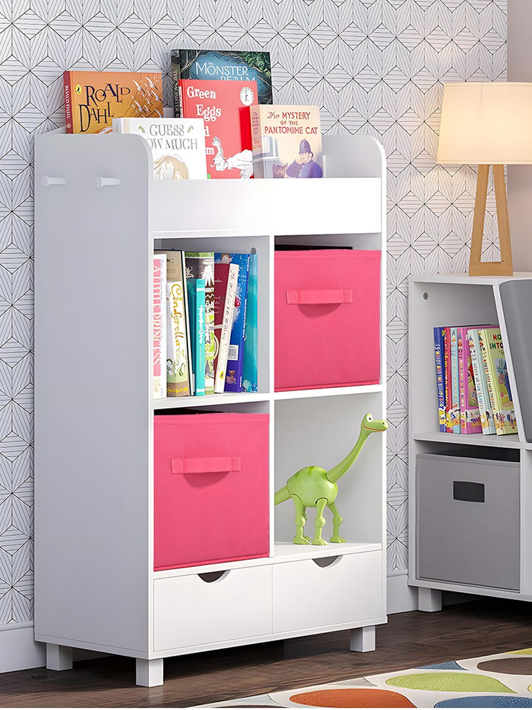 Kuber Industries Pink & Green 4 Pieces Durable Multi-Utility Organisers-picture-31