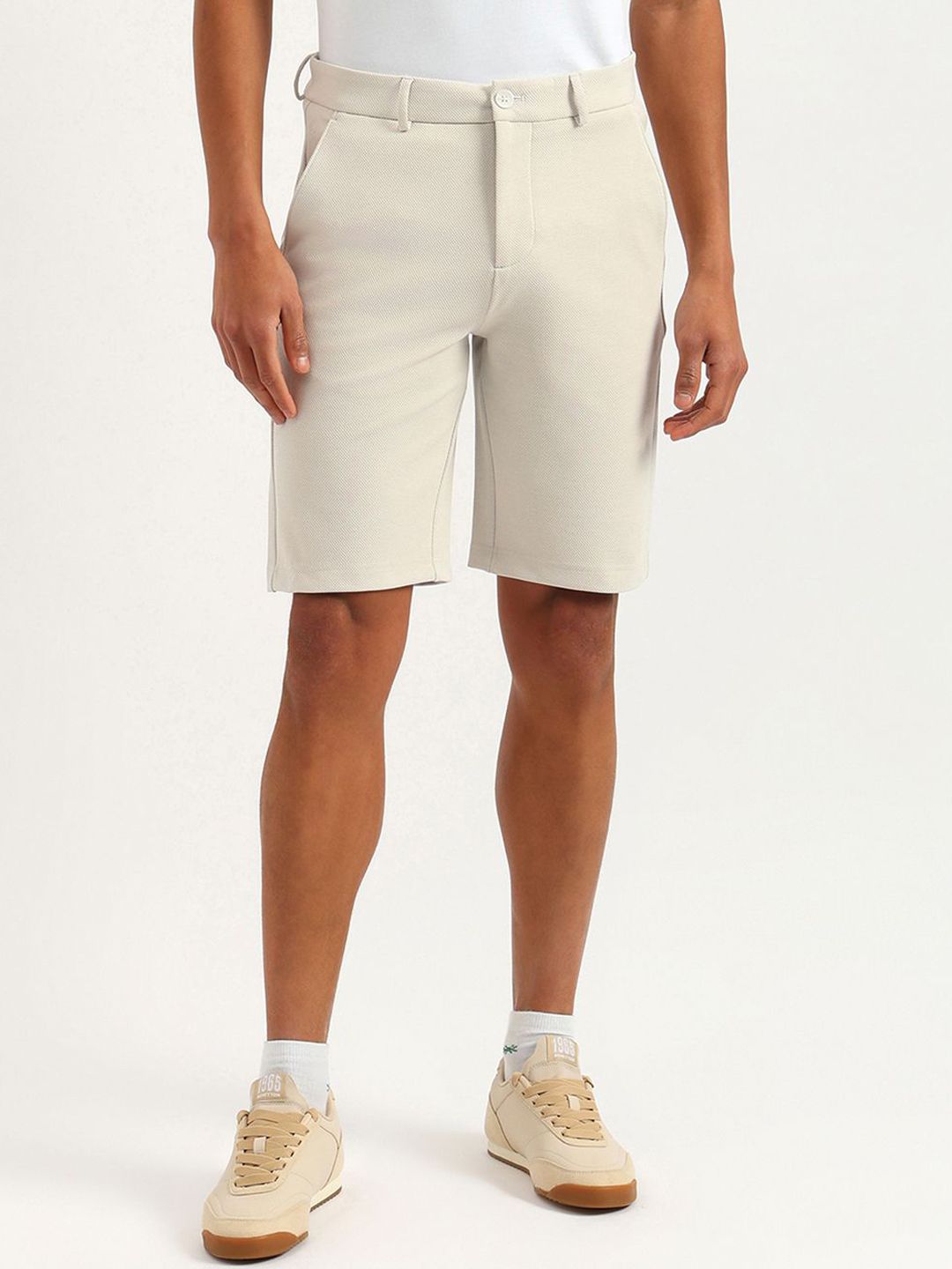 United Colors of Benetton Men Printed Slim Fit Shorts