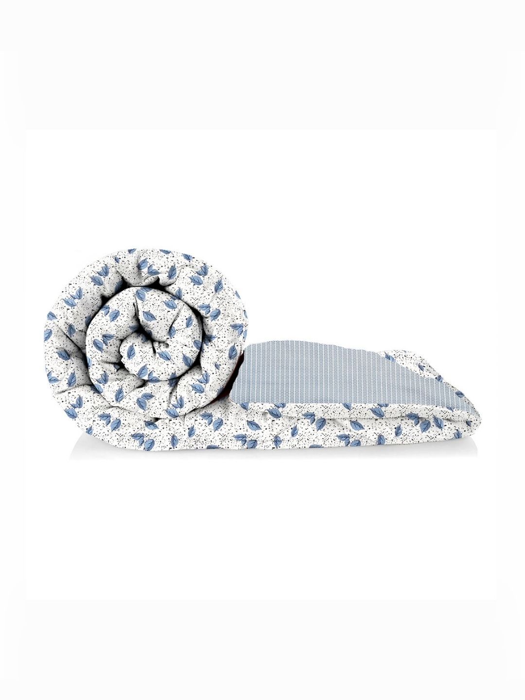 Myntra Elegant Homes White & Blue Floral AC Room 300 GSM Double Bed Blanket-picture-13