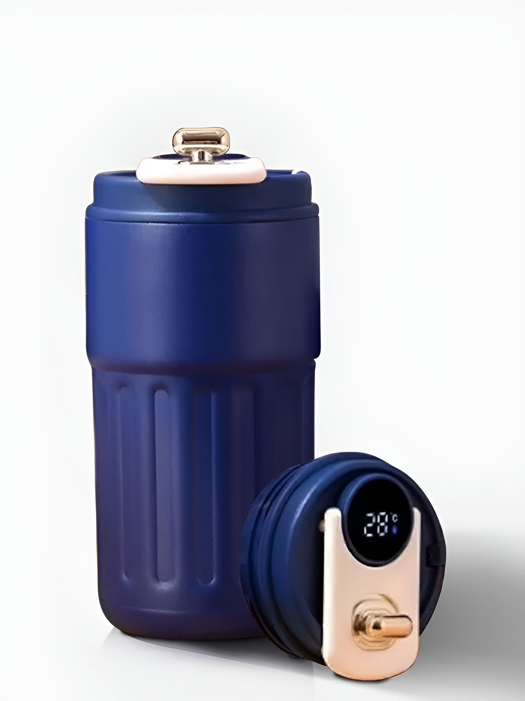 macmerise NYC Blue Stainless Steel Double Wall Vacuum Water Bottle 400 ml-picture-23