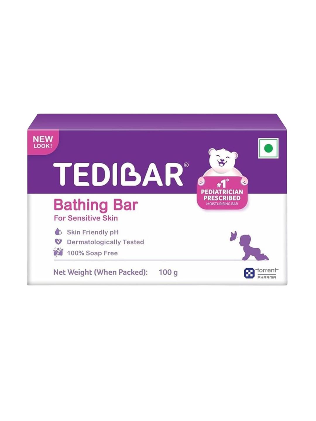 Tedibar Baby Bathing Bar For Sensitive Skin With Ph 5.5 - 100 g-image-3