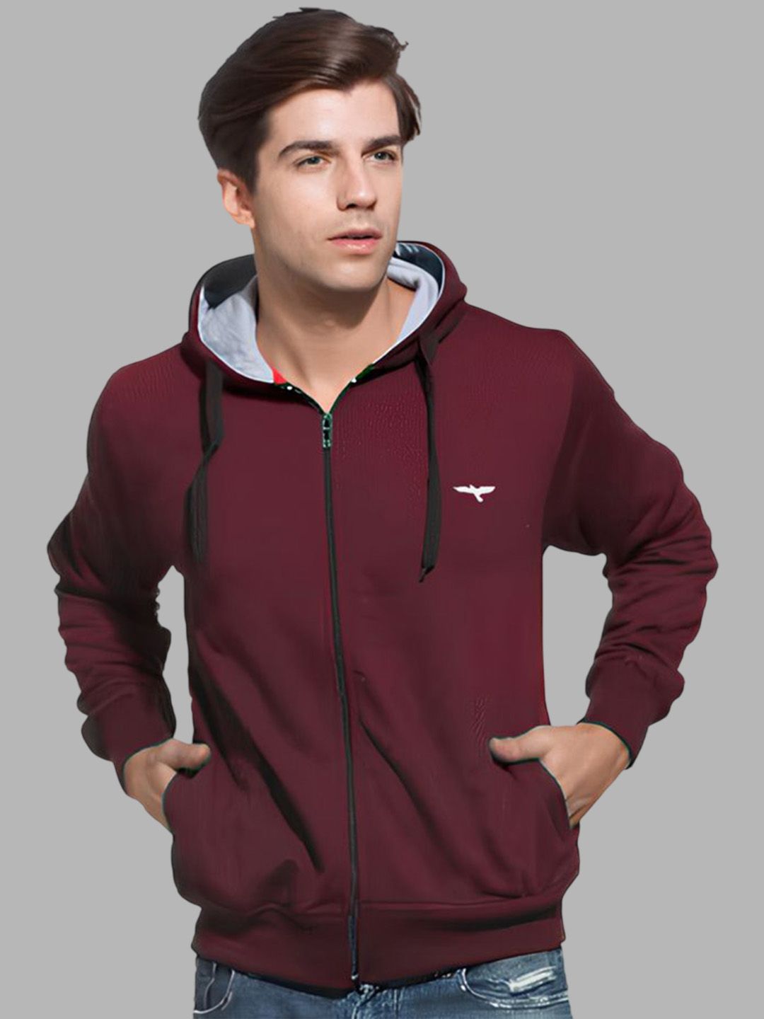 REYA Men Open Front Jacket with Patchwork-picture-31