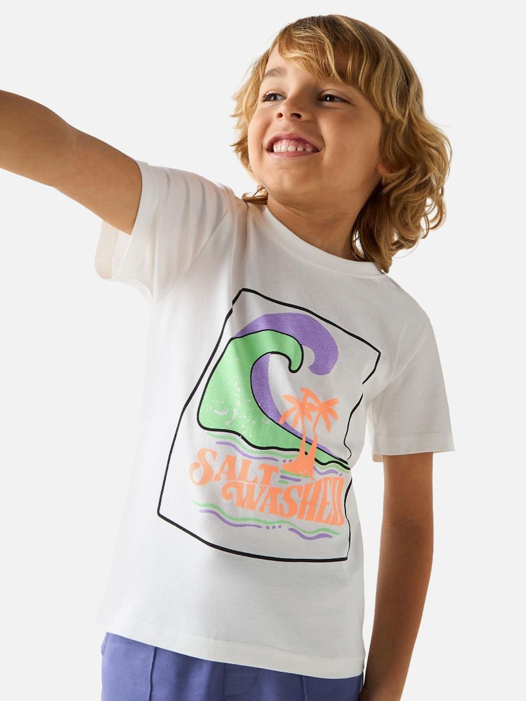 Juniors by Babyshop Boys Printed Pure Cotton Pockets T-shirt-picture-54