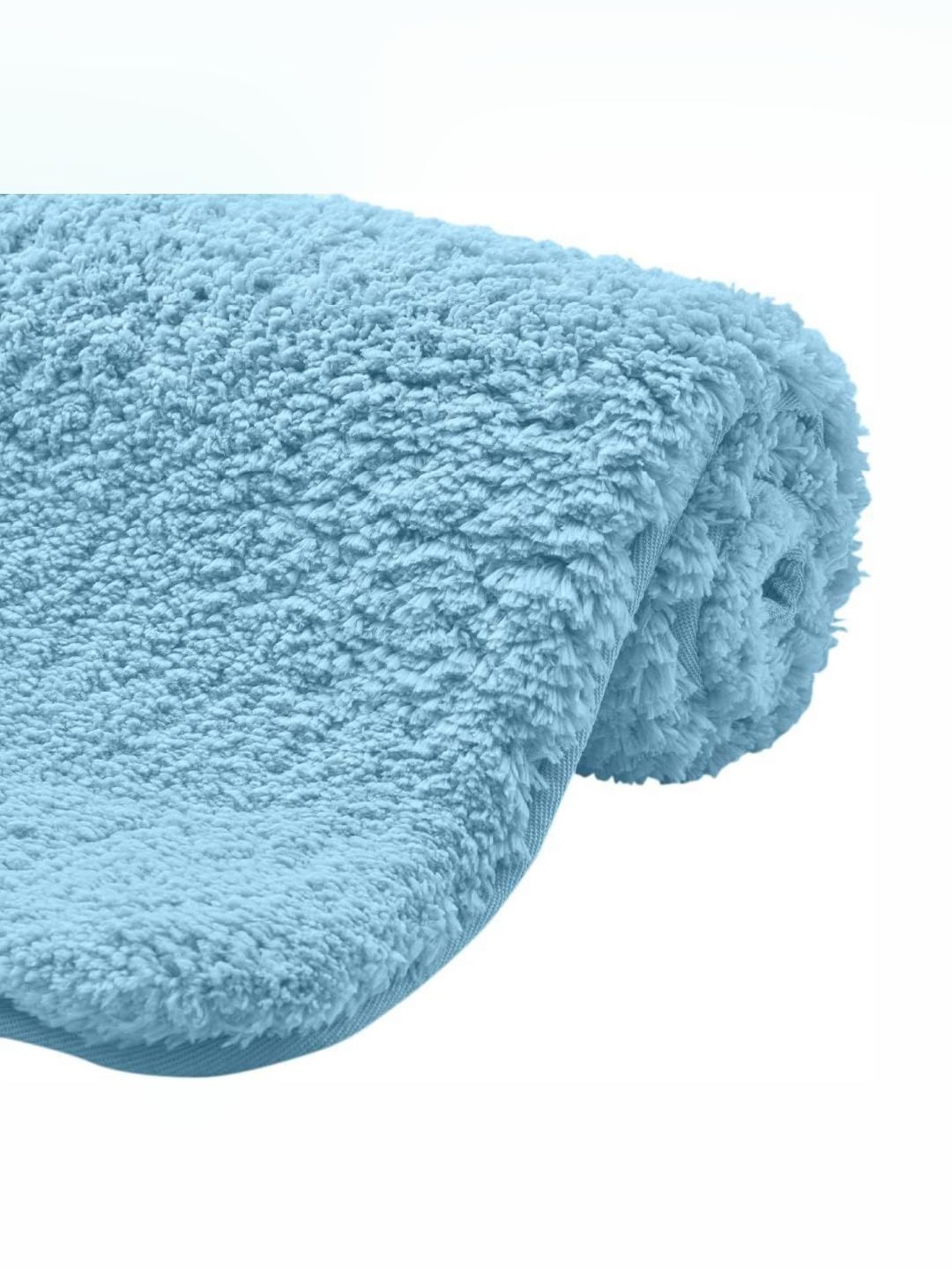 AaHo Decor Blue Textured Anti-Slip High AbsorbentBathRugs-image-9