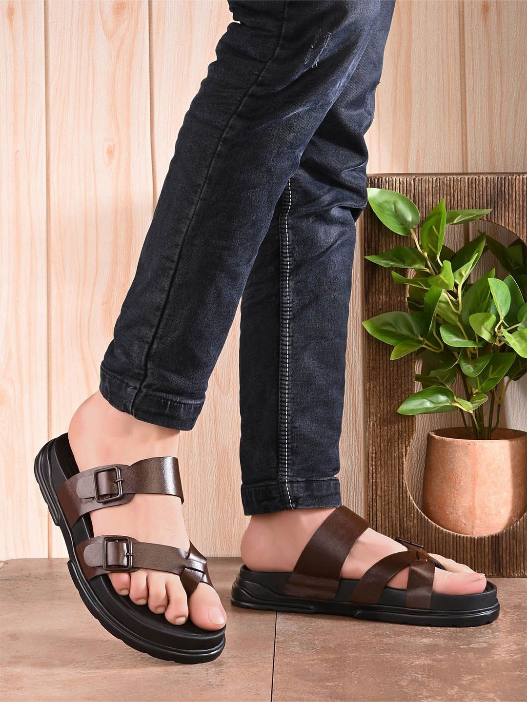 AfroJack Men Leather Comfort Sandals-picture-39