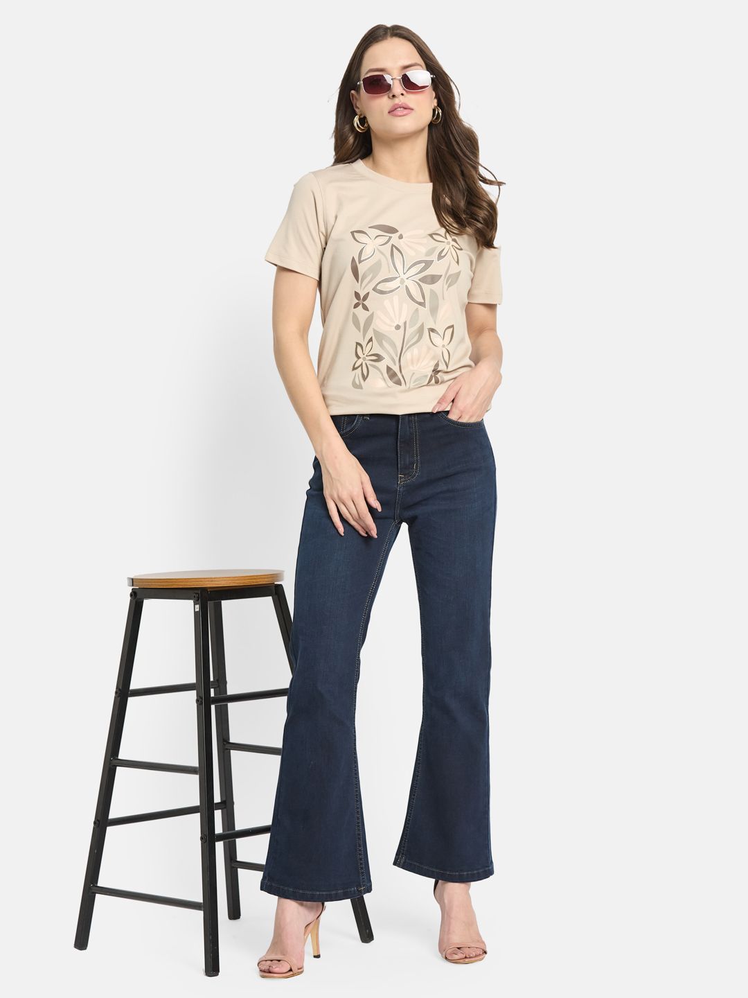 METTLE Women Bootcut Light Fade Stretchable Jeans-picture-35