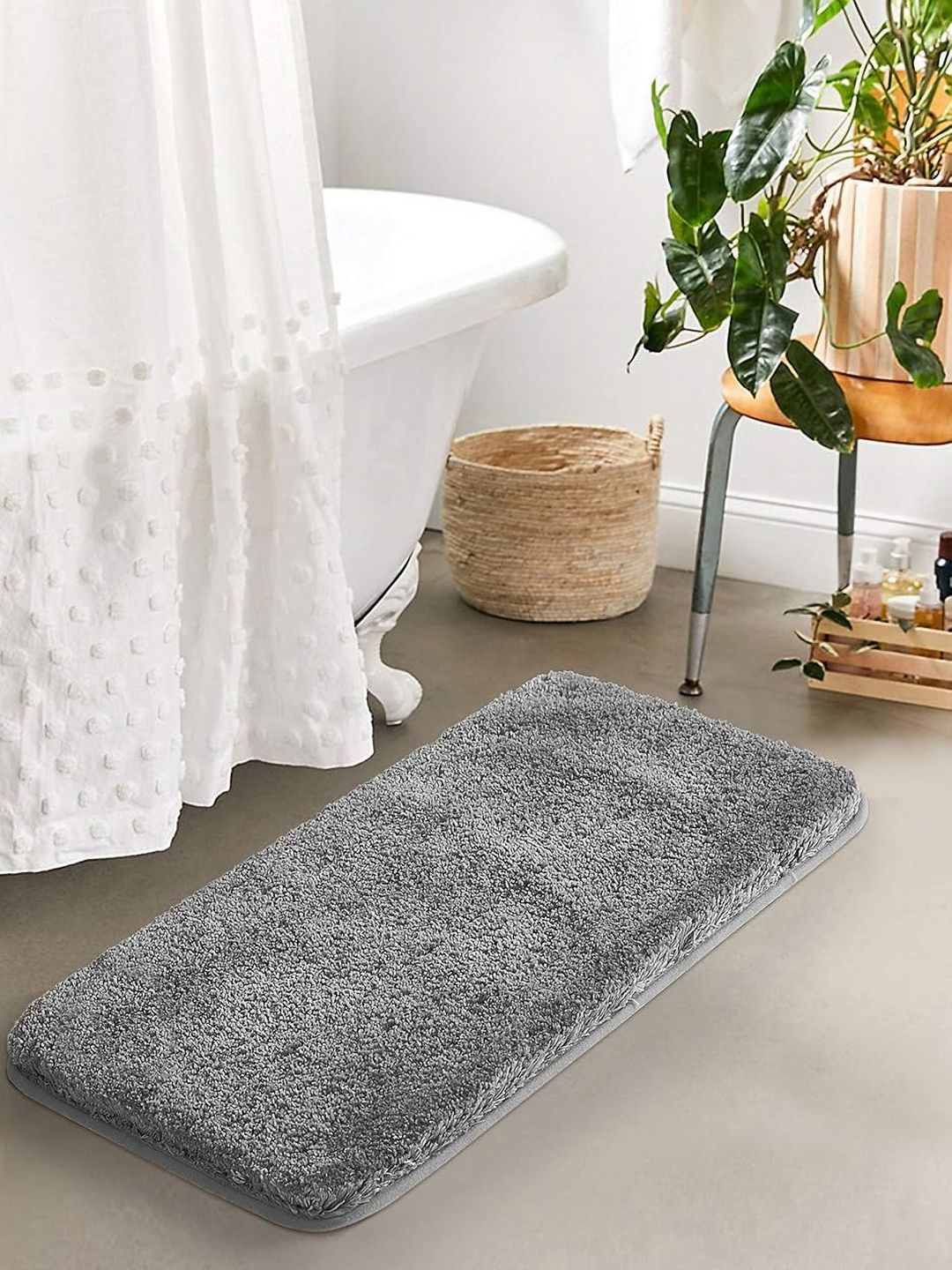 AaHo Decor Grey 2200 GSM Microfibre Anti-Skid Bath Rugs-image-24