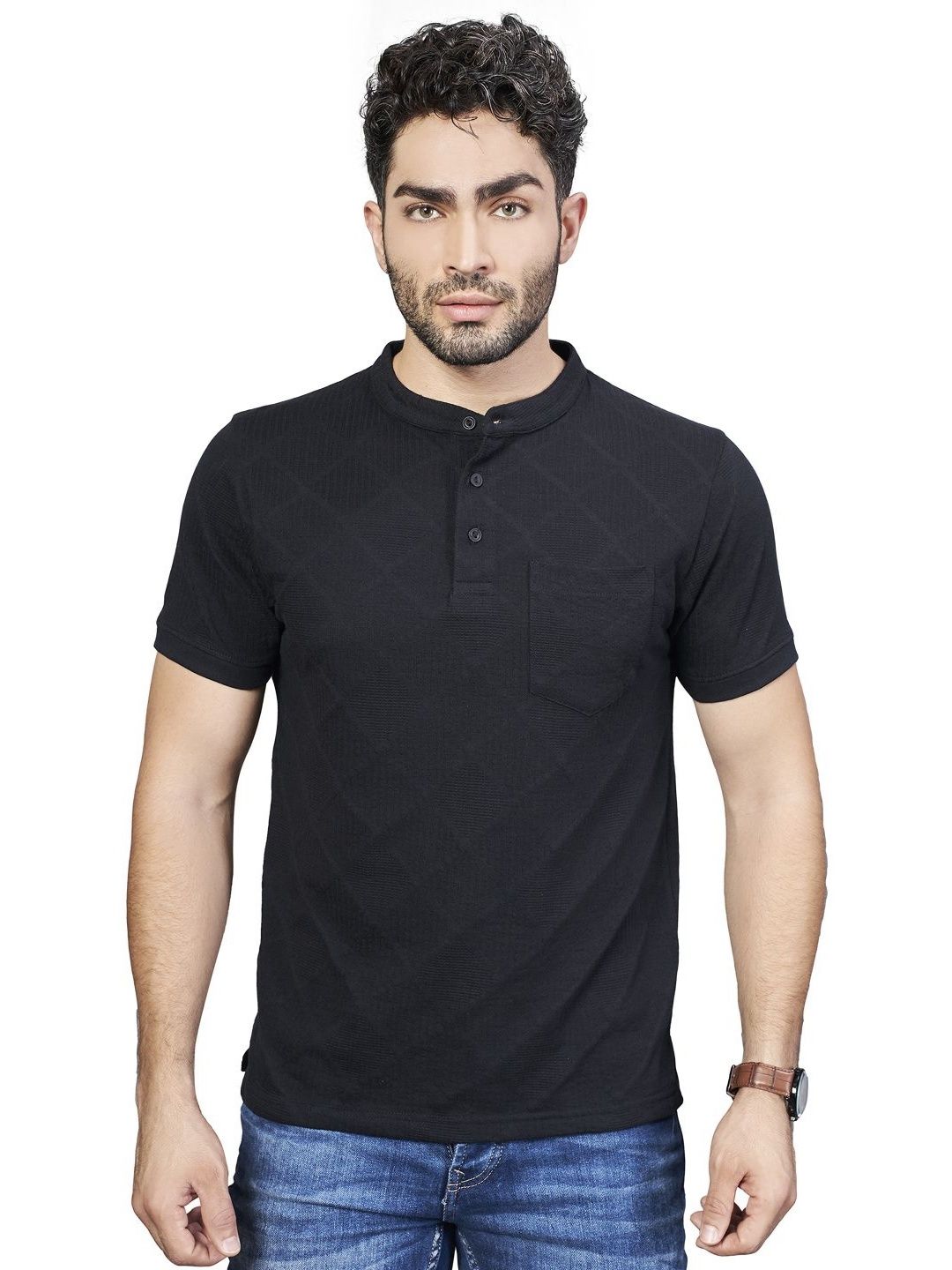 BE POSITIVE Men Henley Neck T-shirt-picture-16