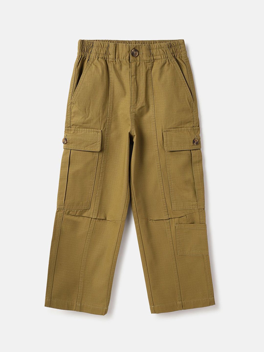 United Colors of Benetton Boys Solid Mid-Rise Trousers