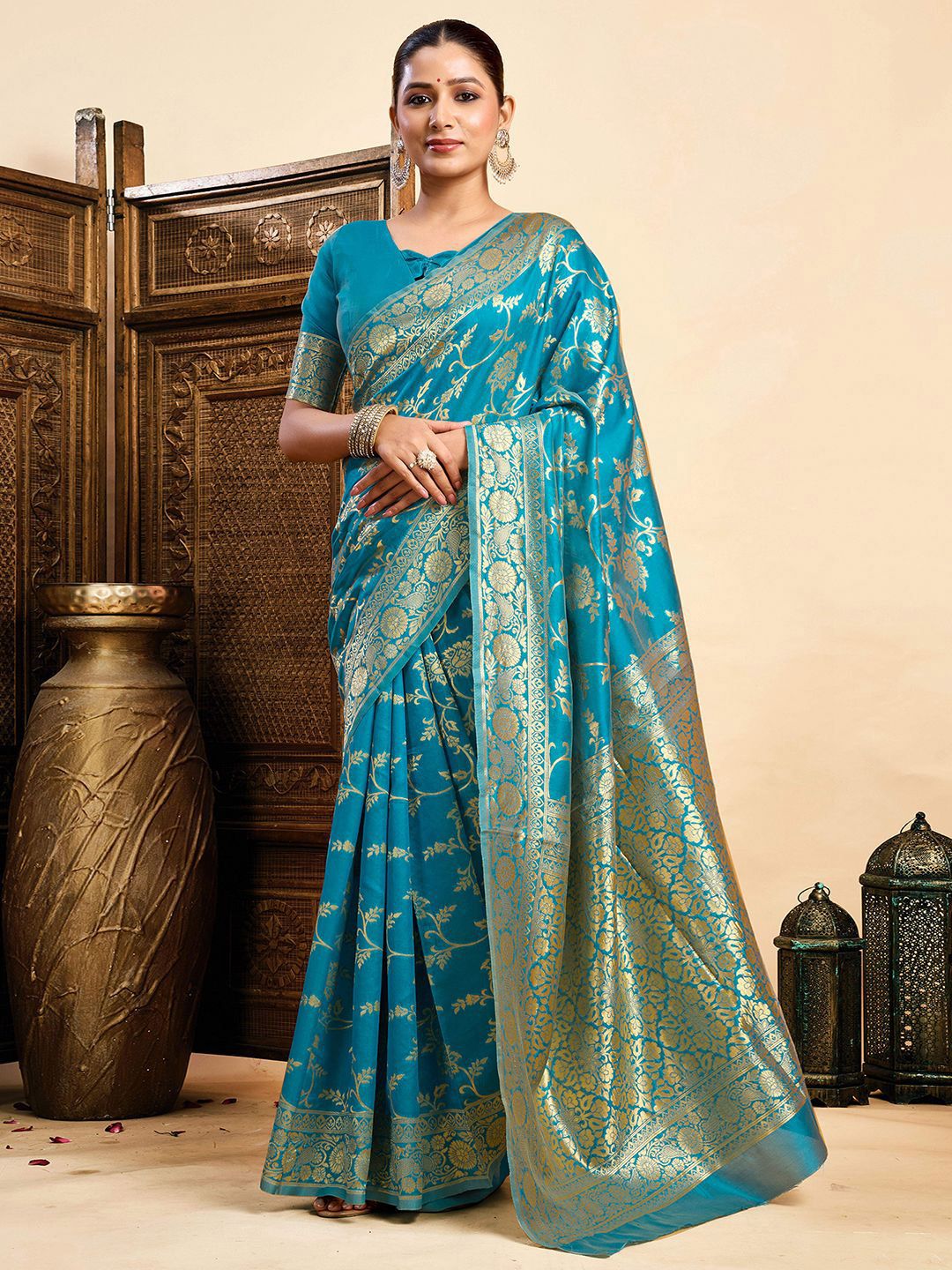 KALINI Woven Design Zari Paithani Saree-picture-16