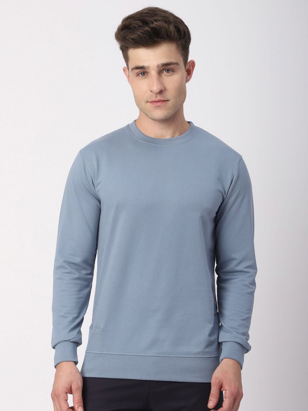 Stitch Hub Men Solid Round Neck Sweatshirt-picture-29